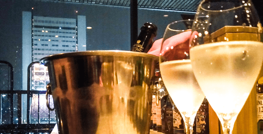 シャンパンボトルの写真